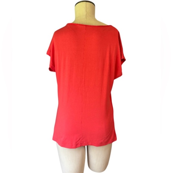 Delpozo Coral Abstract Floral Print Signature Designer Women’s T-shirt Sz M - Picture 2 of 7